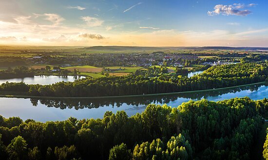 Höchstädt-DonauBeiHöchstädtMitDonauwaldUndStadtImHintergrund-Donau-Landschaft-creativeJAM