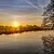 Fluss Nau am Morgen im Langenauer Ried.