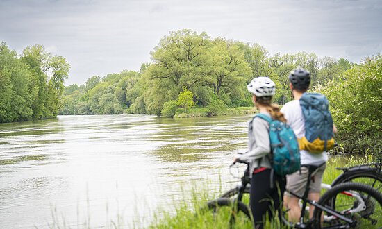 Radfahrer am Lechspitz