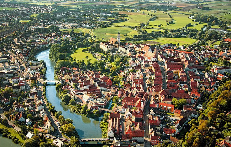 Donauwörth aus der Vogelperspektive